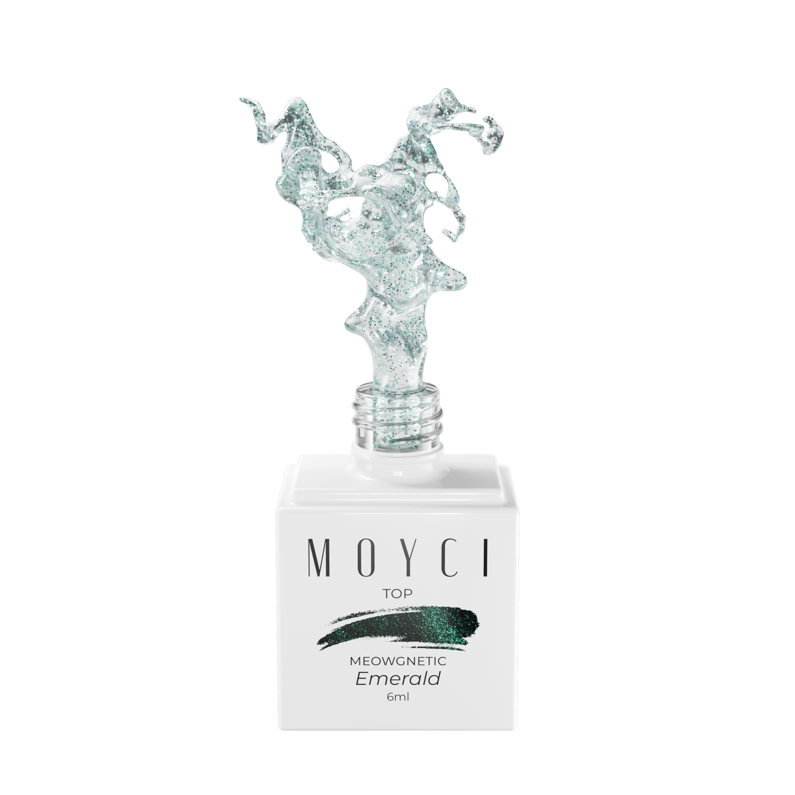 Top MEOWGNETIC Lakier nabłyszczający NO WIPE 6ml - Emerald