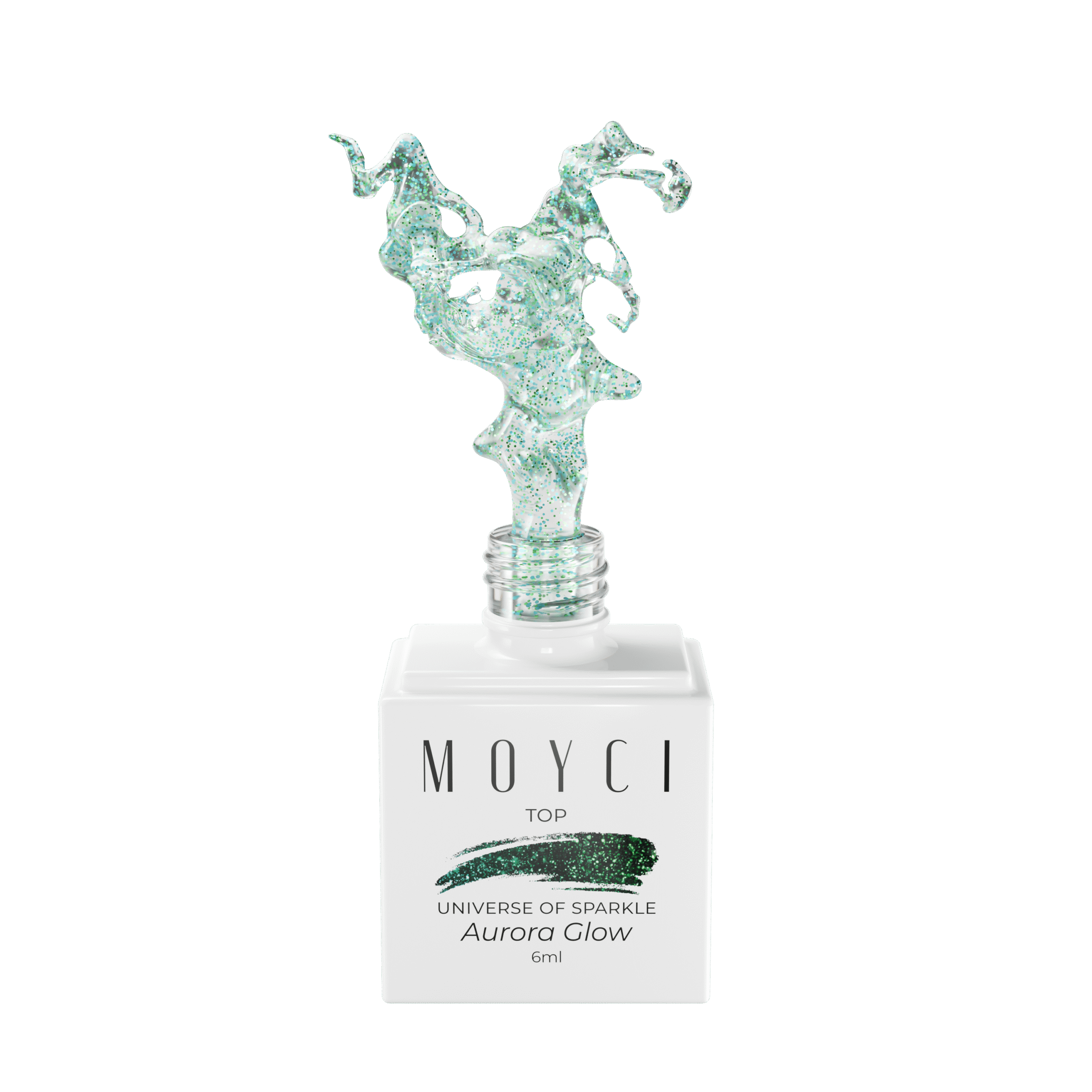 Top UNIVERSE OF SPARKLE Lakier nabłyszczający NO WIPE 6ml – AURORA GLOW