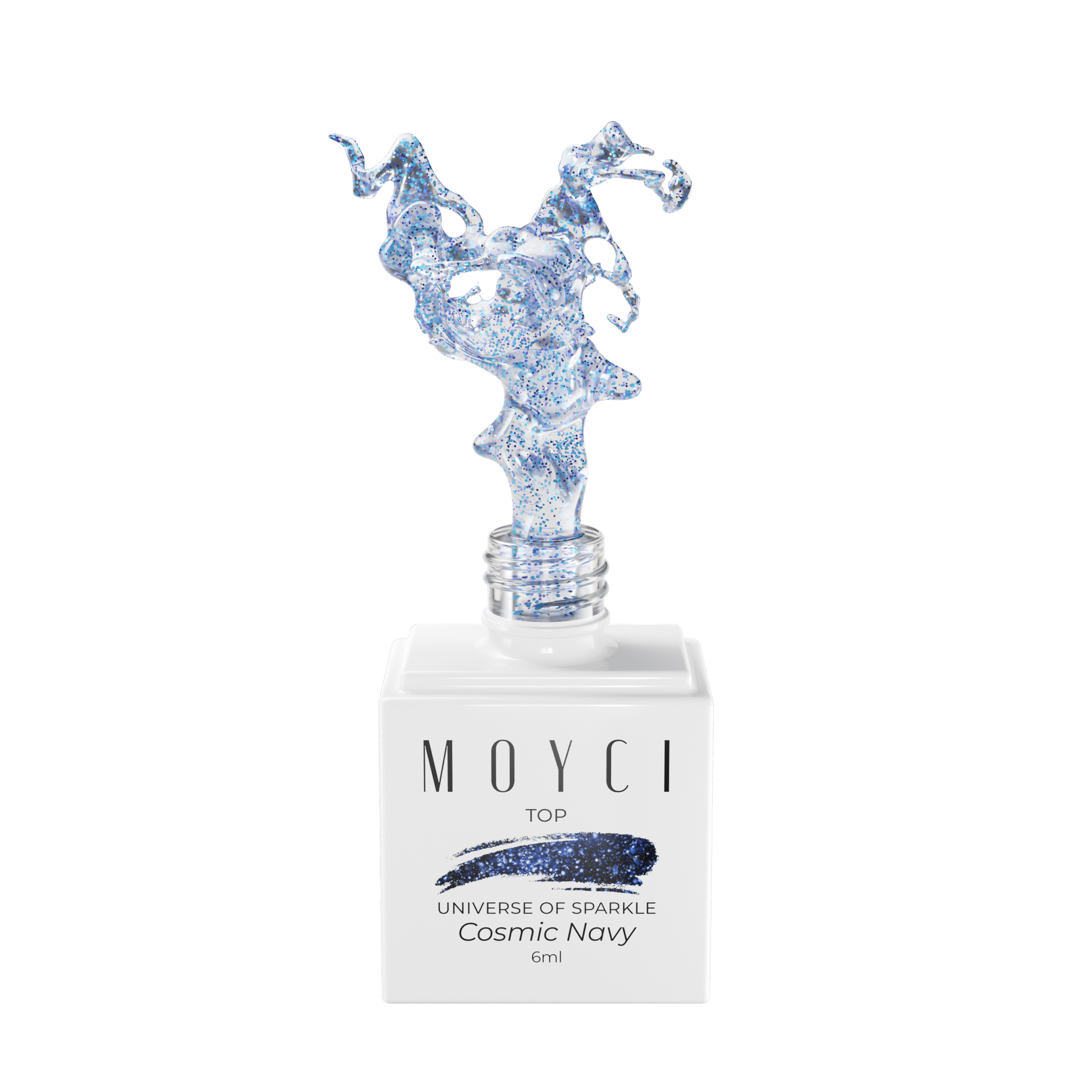 Top UNIVERSE OF SPARKLE Lakier nabłyszczający NO WIPE 6ml – COSMIC NAVY