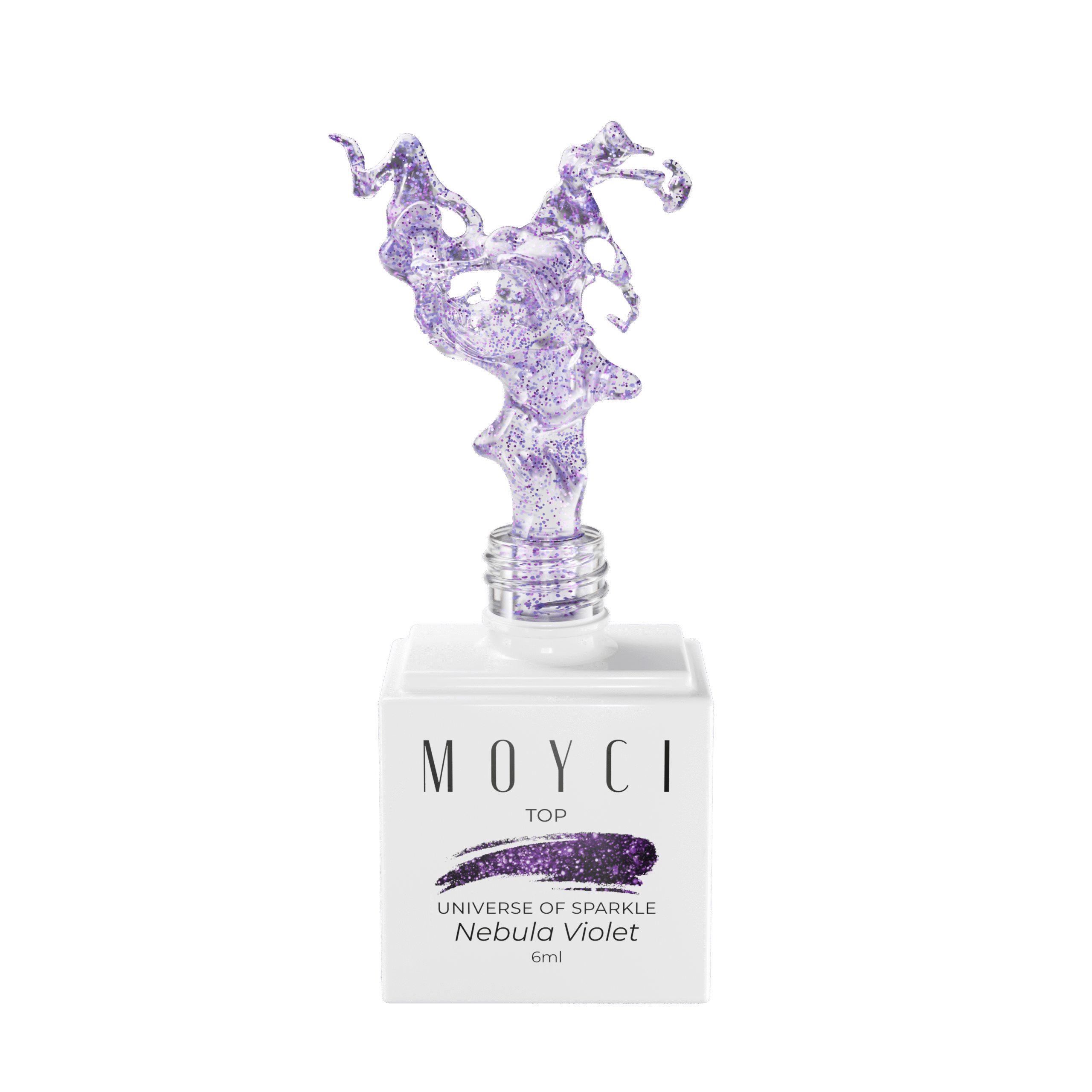Top UNIVERSE OF SPARKLE Lakier nabłyszczający NO WIPE 6ml – NEBULA VIOLET